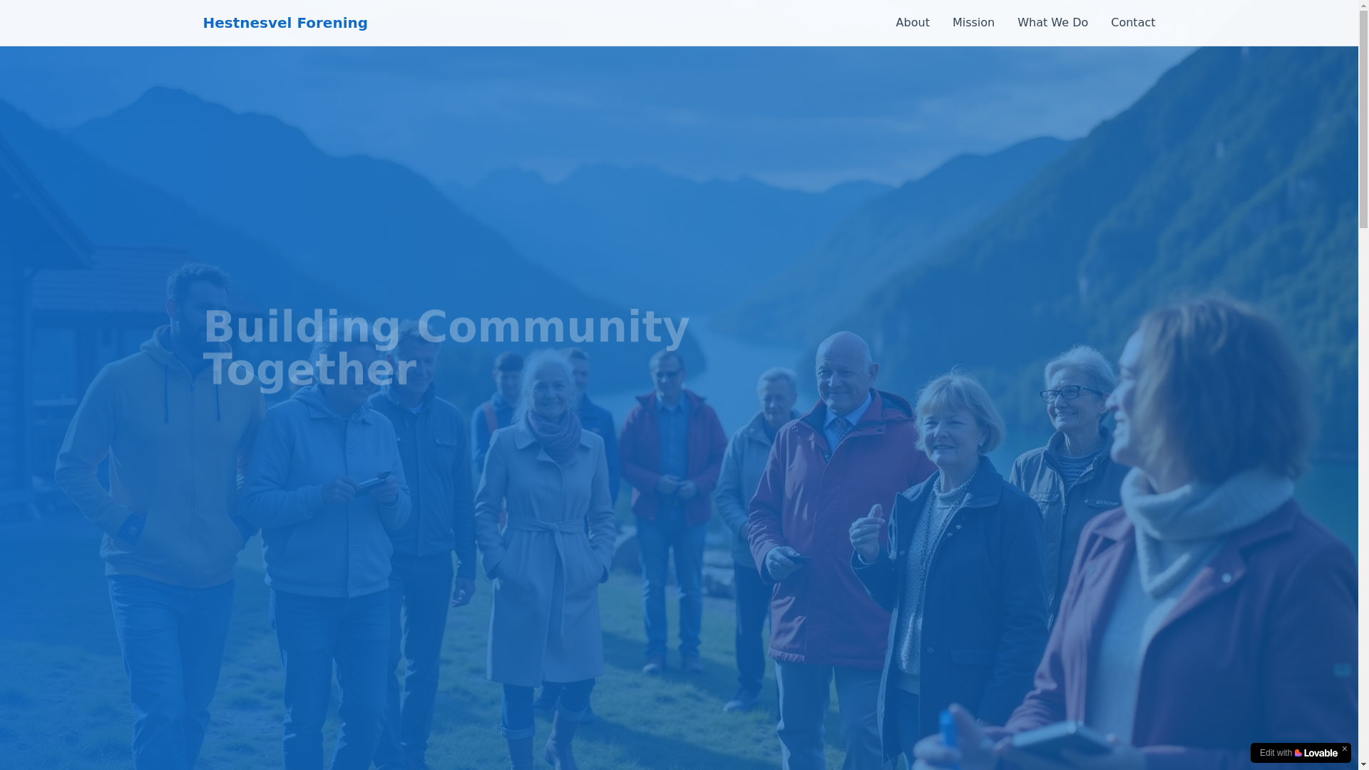website screenshot of https://hestnesvelforeningnorway.org/