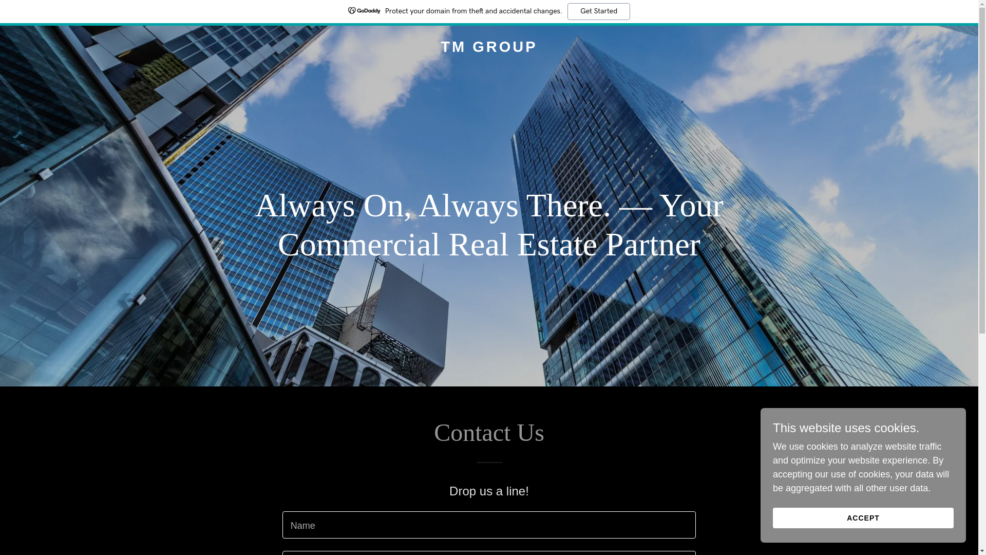 website screenshot of https://tmgroupcre.com/