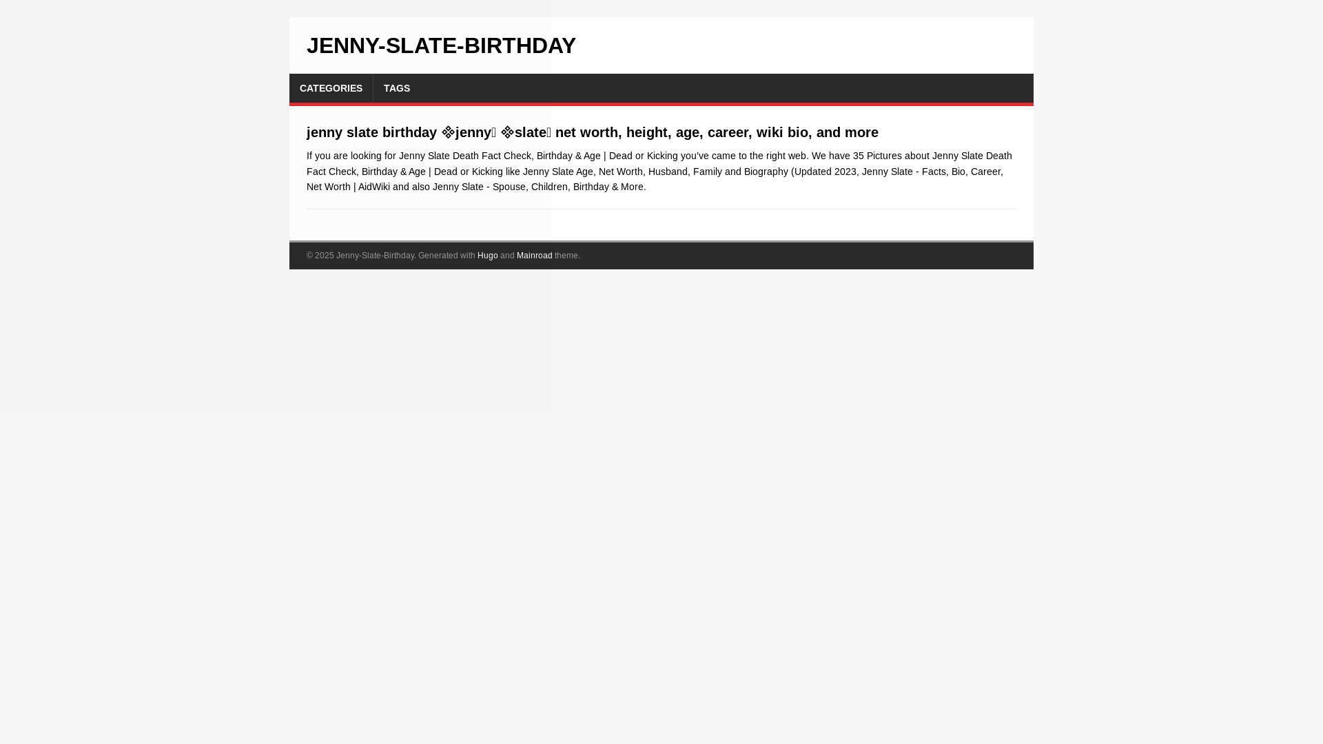website screenshot of https://jenny-slate-birthday.pages.dev/