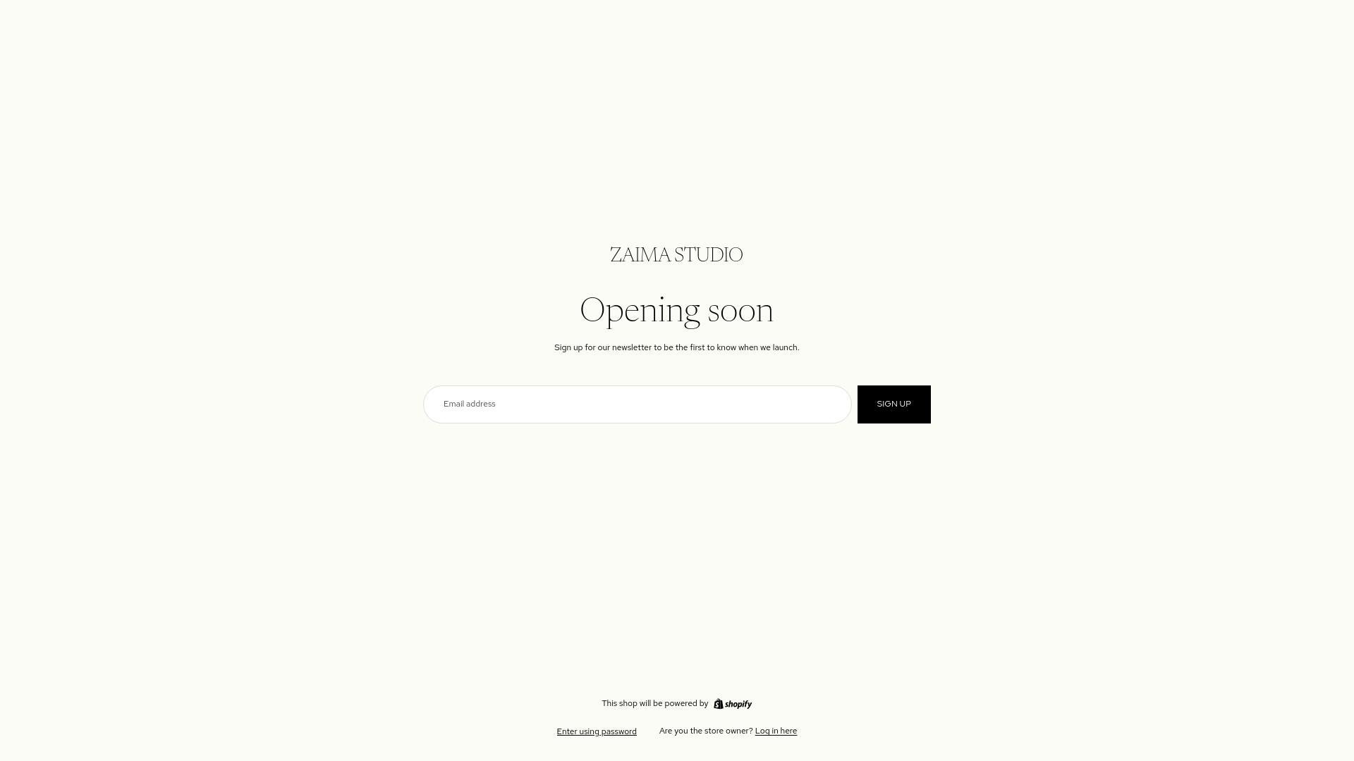 website screenshot of https://zaimastudio.online/