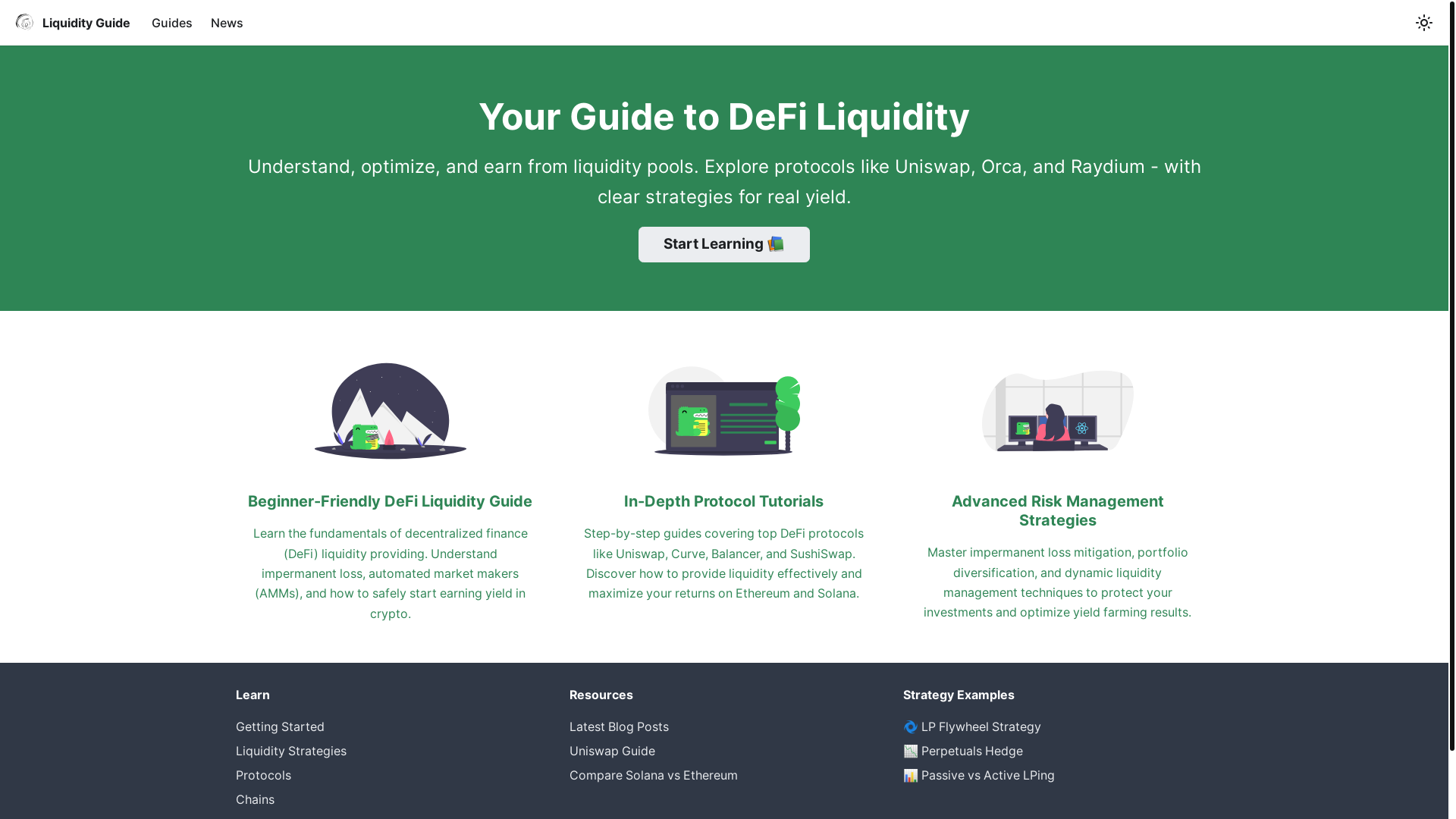 website screenshot of https://liquidityguide.com/