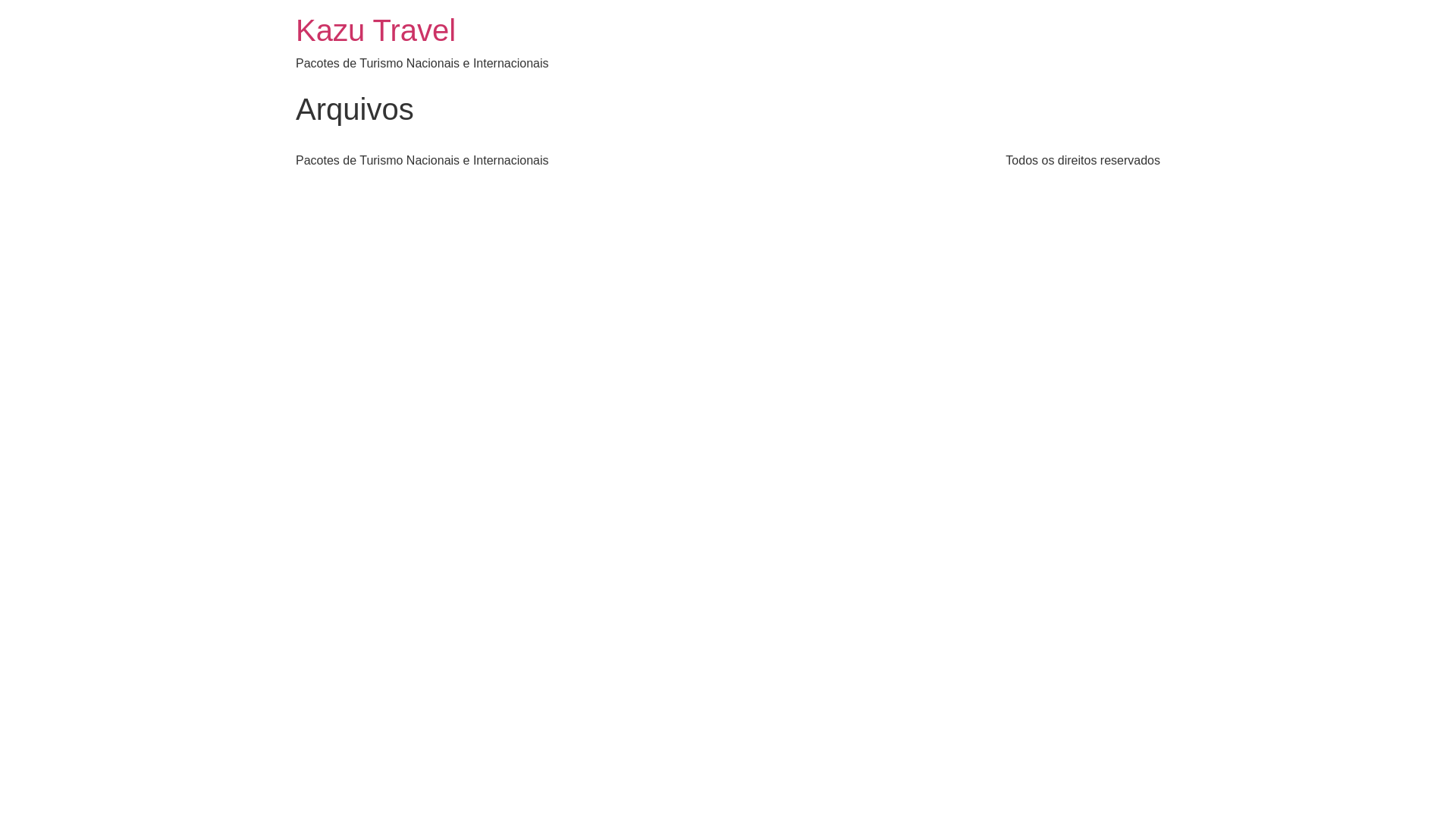 website screenshot of https://kazuturismo.com.br/
