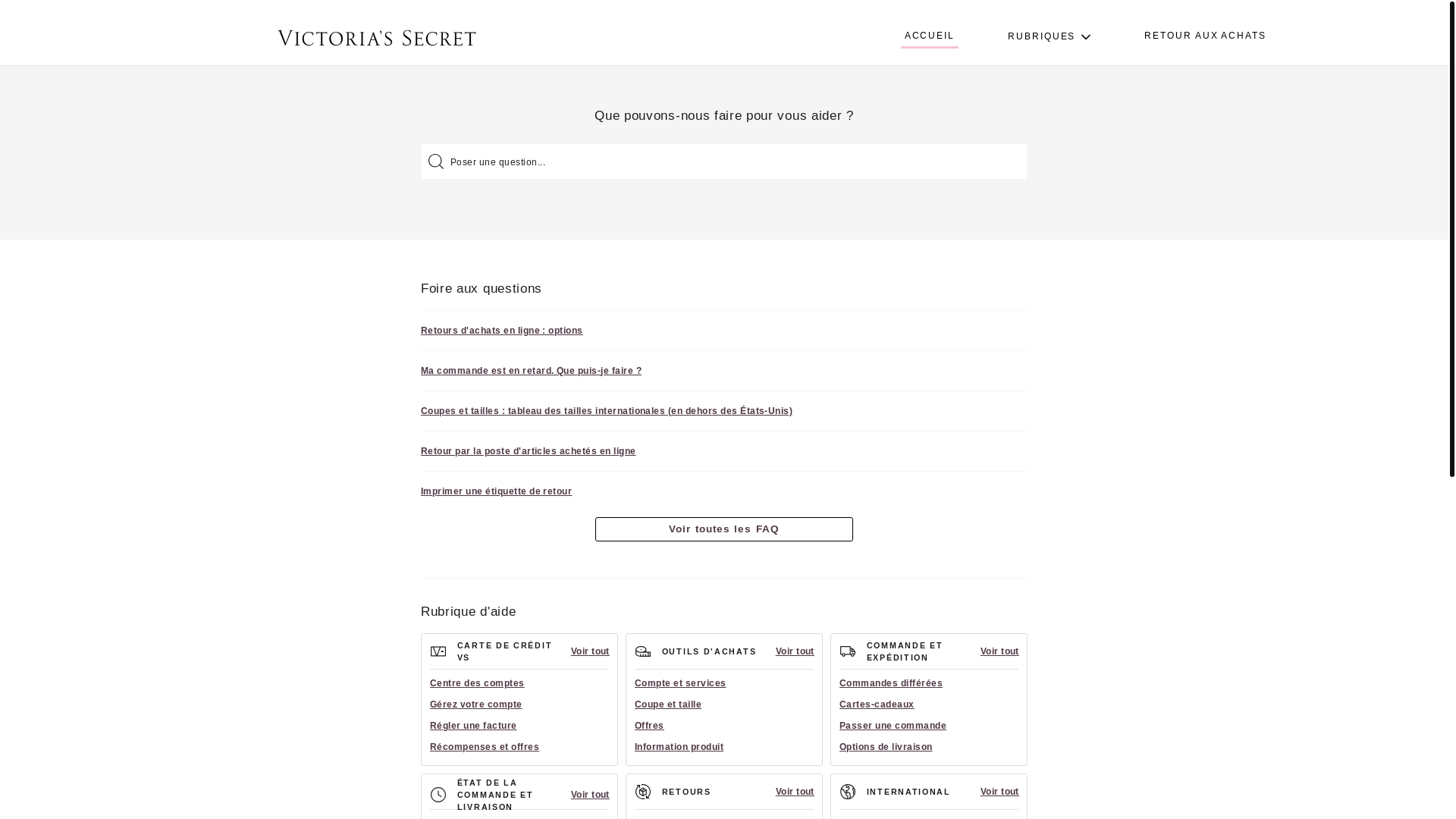 website screenshot of https://assistanceclient.victoriassecret.com/
