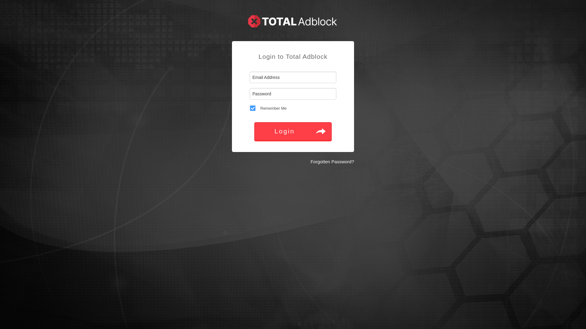website screenshot of http://dashboard.totaladblock.com/onboarding