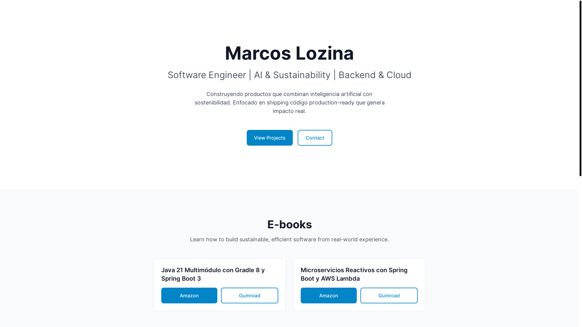 website screenshot of https://marcoslozina.com/