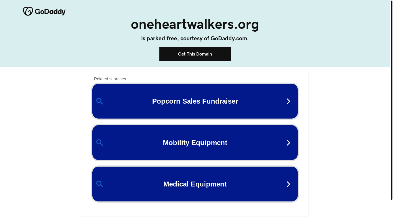 website screenshot of https://oneheartwalkers.org/