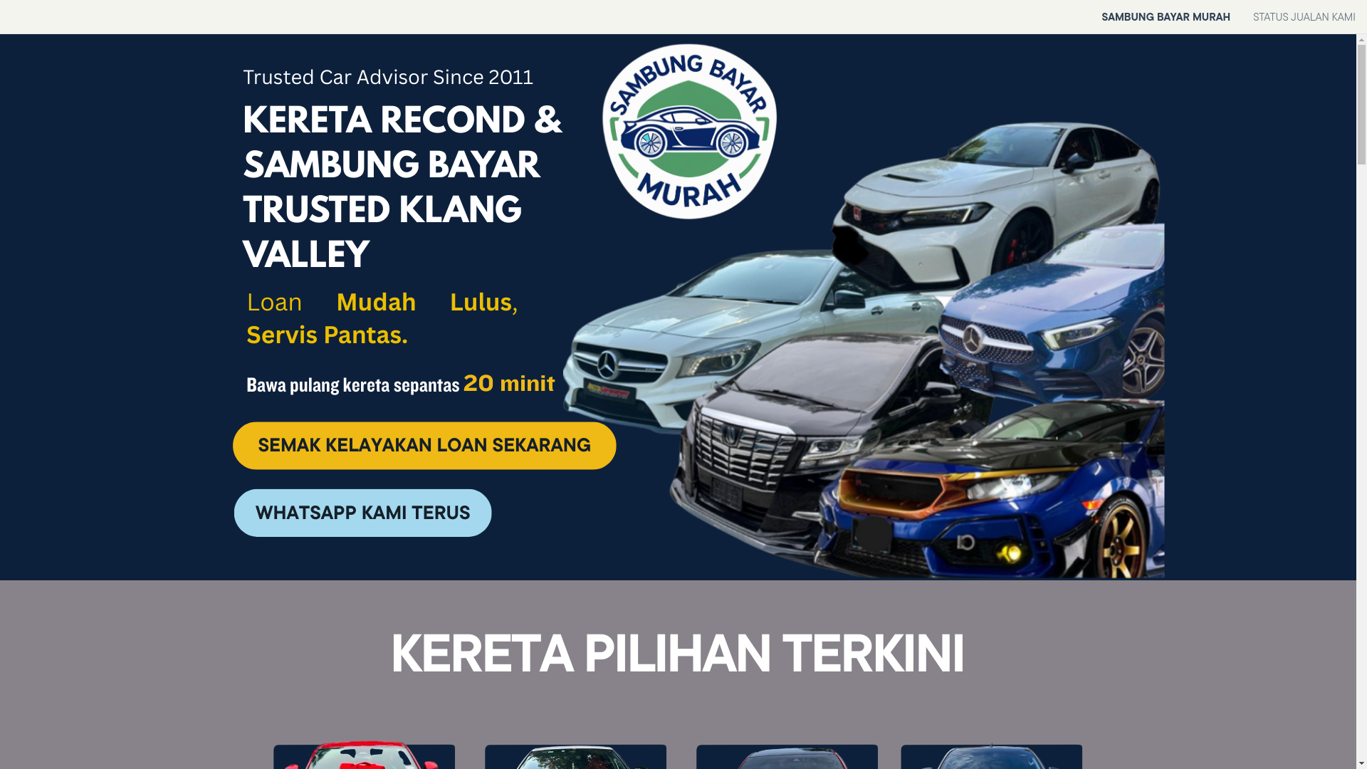 website screenshot of https://sambungbayarmurah.com/