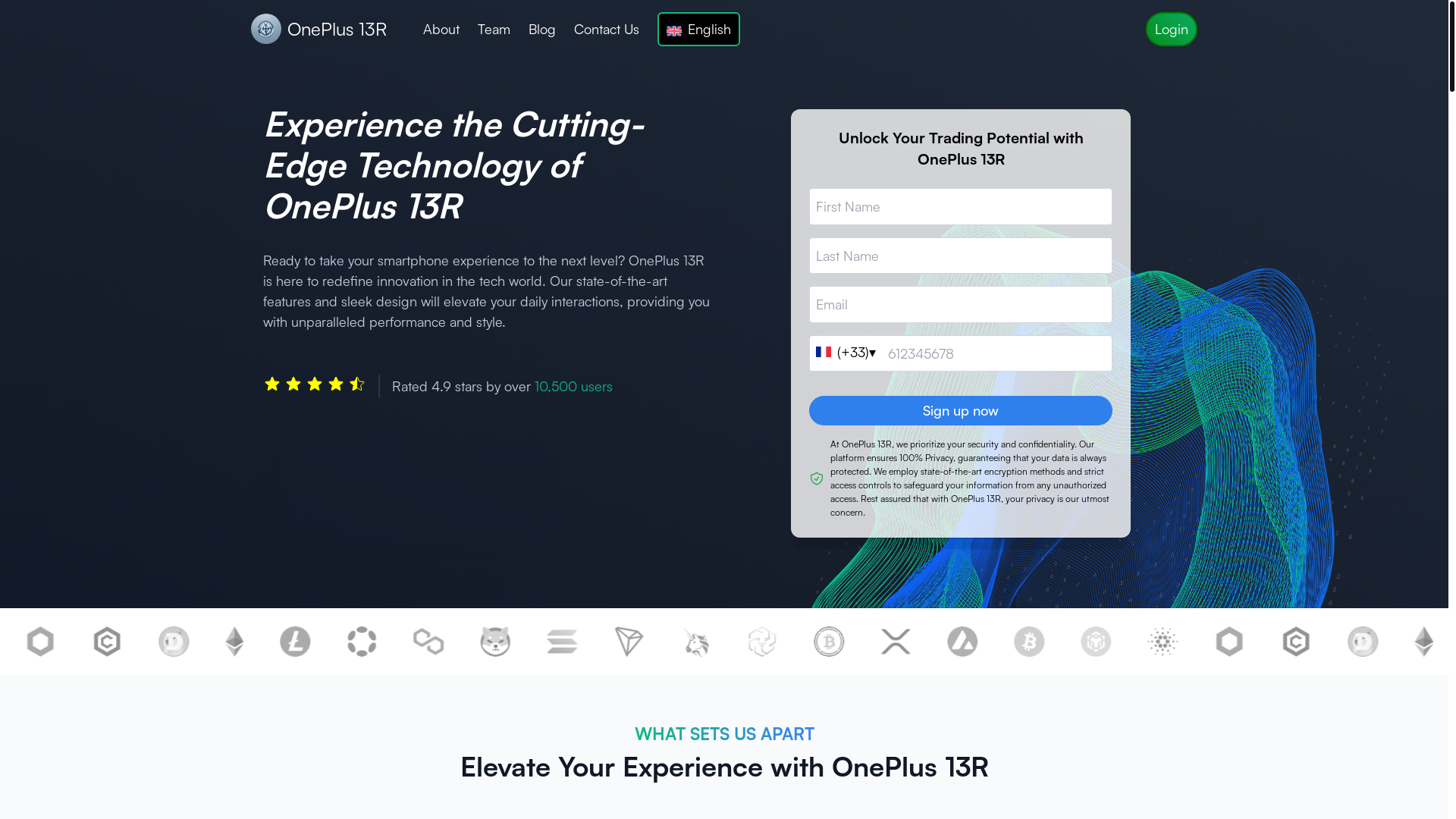 website screenshot of https://oneplus-13r-provalue.net/
