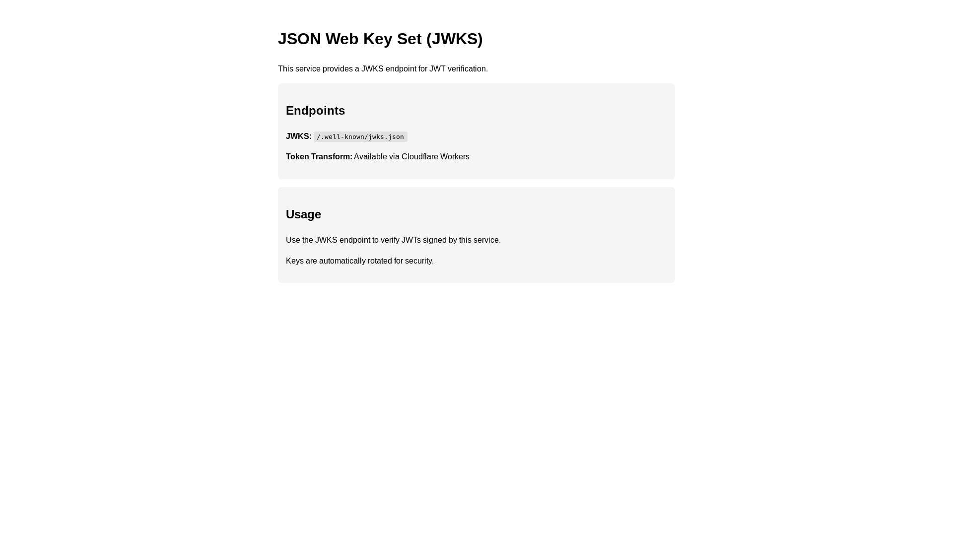 website screenshot of https://jwks-service.pages.dev/