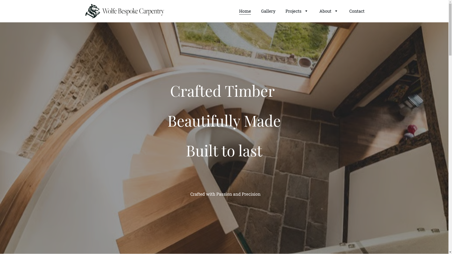 website screenshot of https://wolfebespokecarpentry.com/