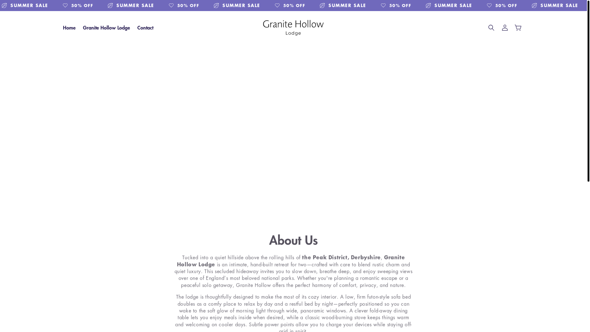 website screenshot of https://graniteshollowslodges.store/