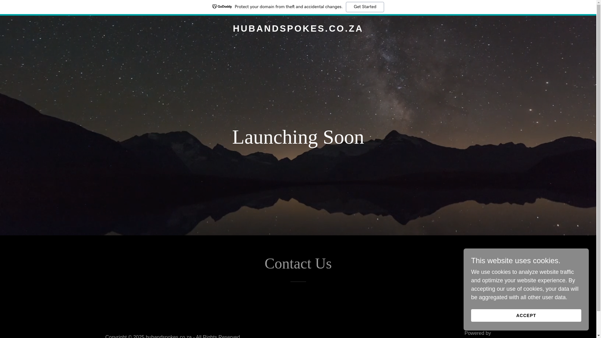 website screenshot of https://hubandspokes.co.za/