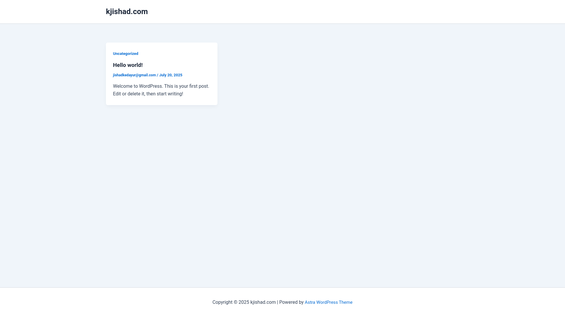 website screenshot of https://kjishad.com/