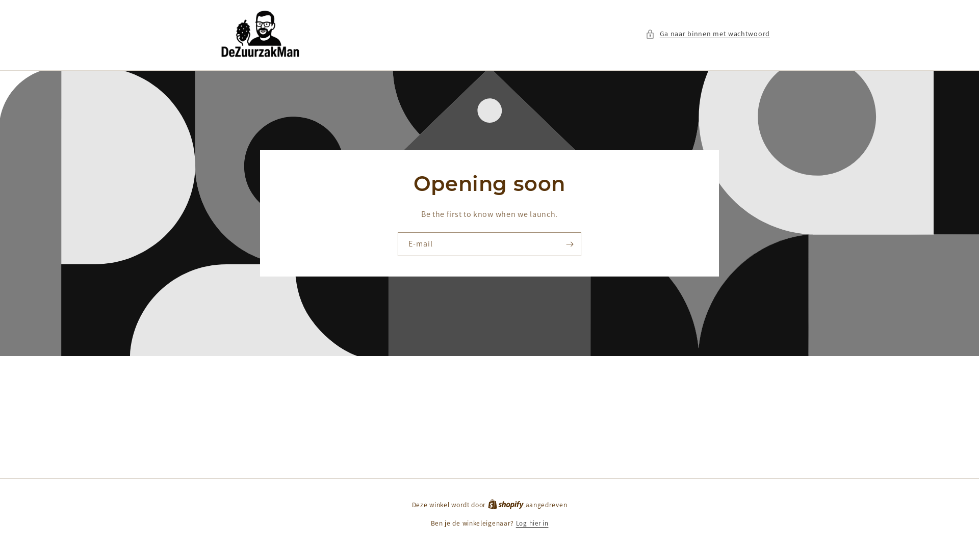 website screenshot of https://dezuurzakman.nl/