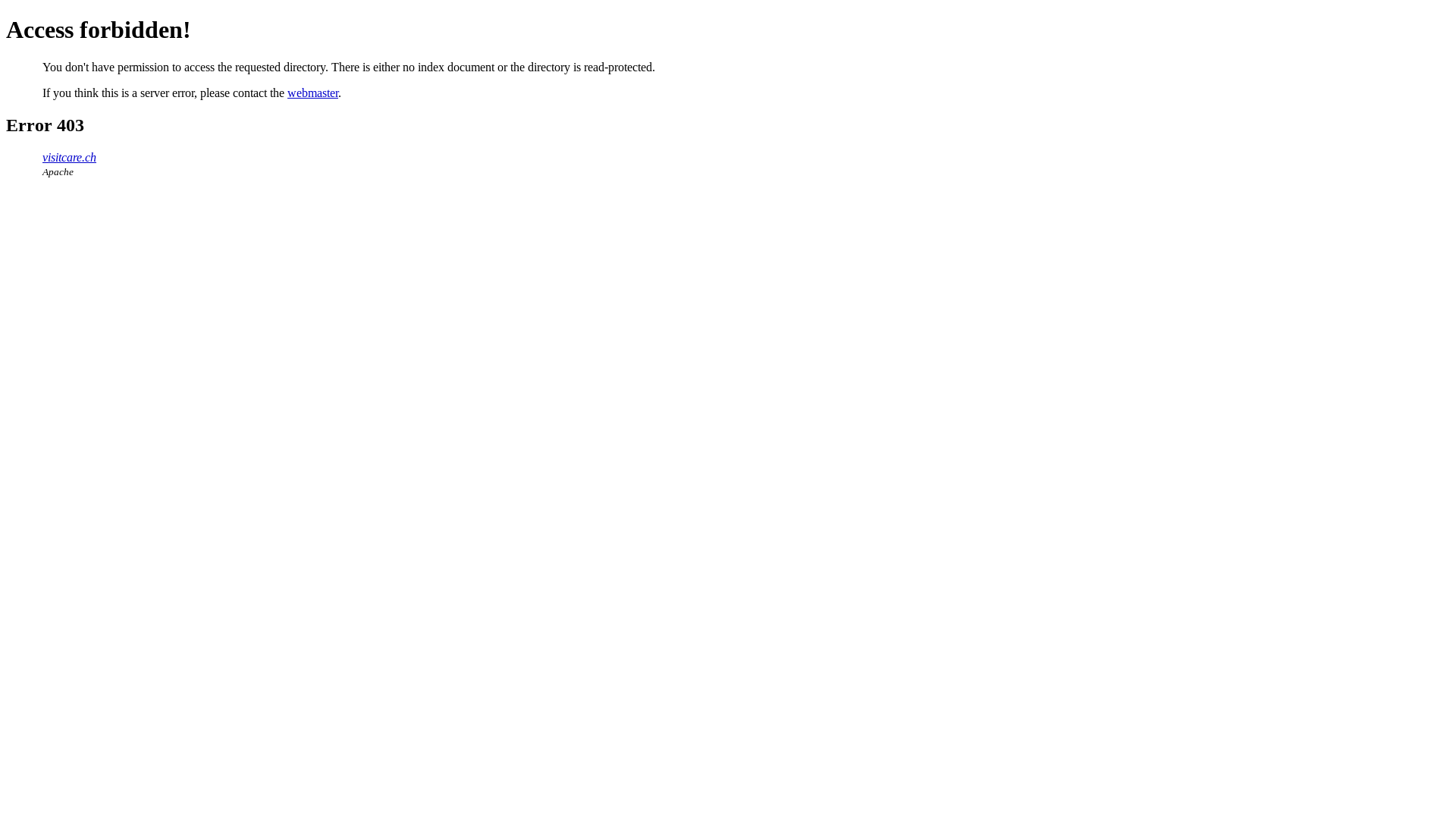 website screenshot of https://visitcare.ch/