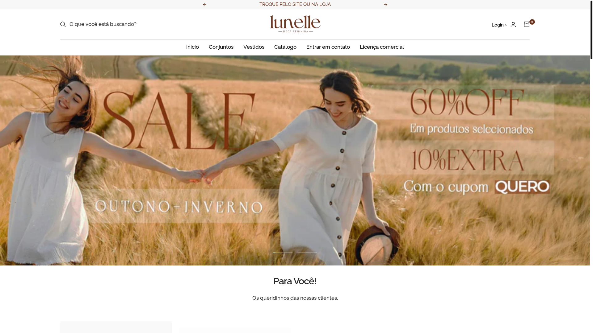 website screenshot of https://lunellemodas.shop/