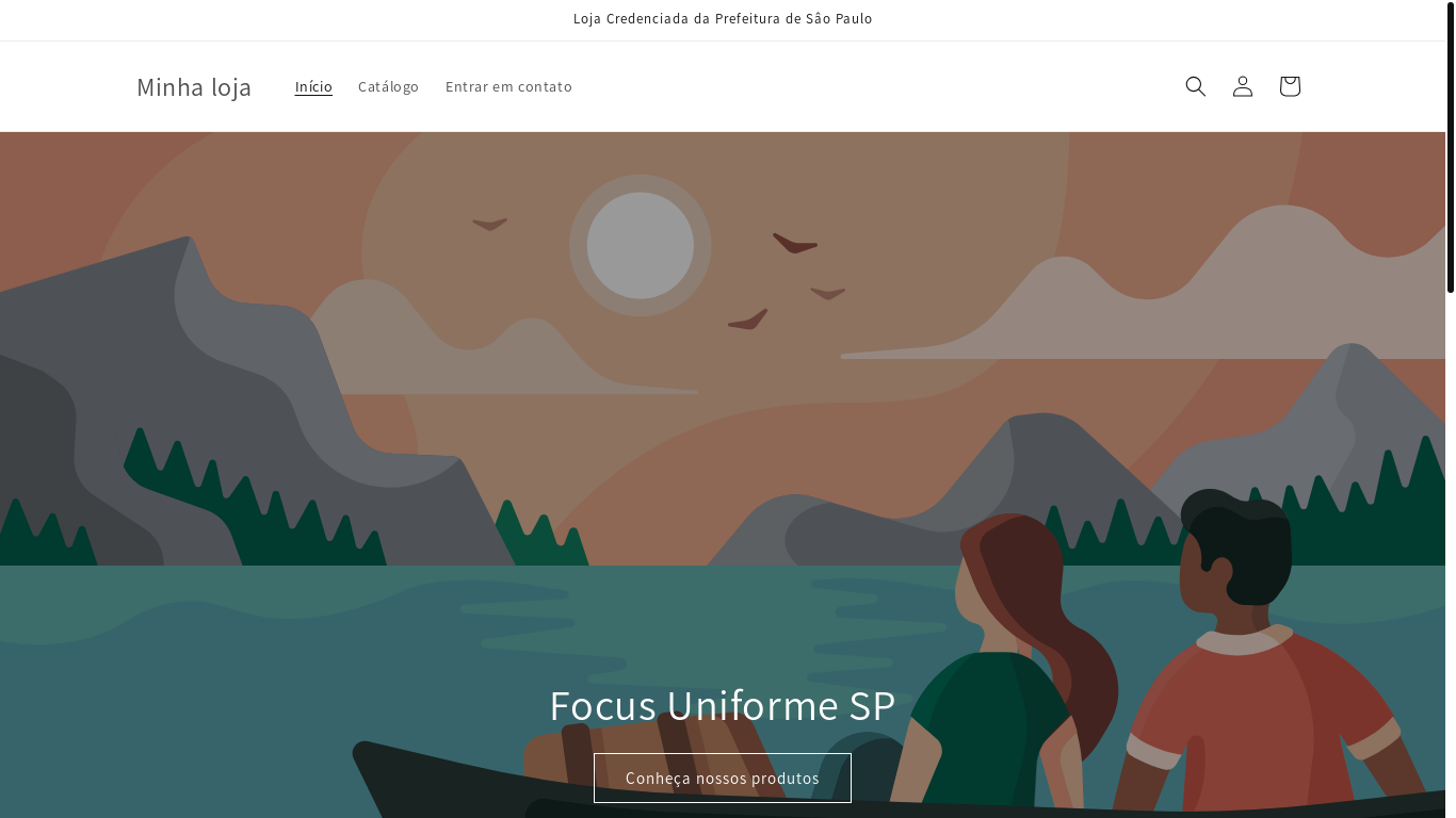 website screenshot of https://focusuniformesp.com.br/