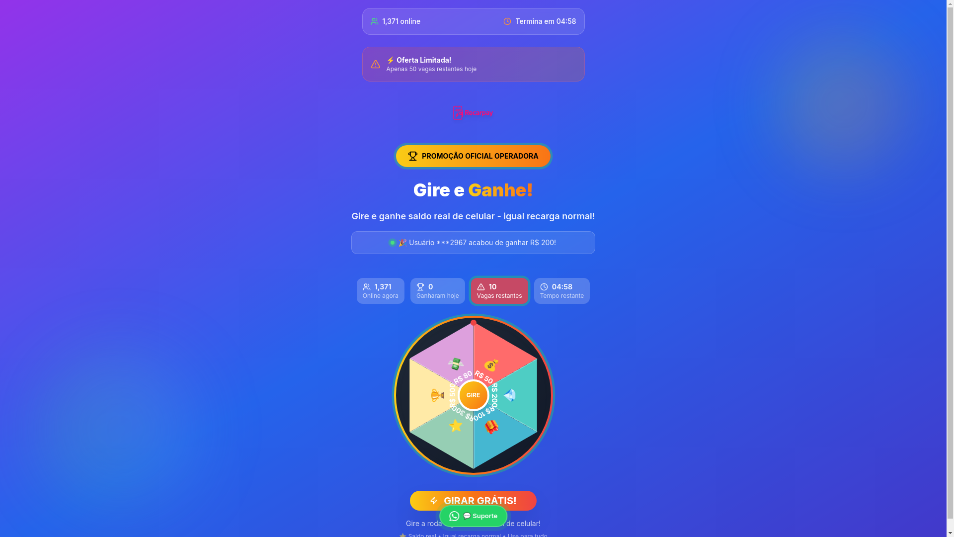 website screenshot of https://recarpay.com/