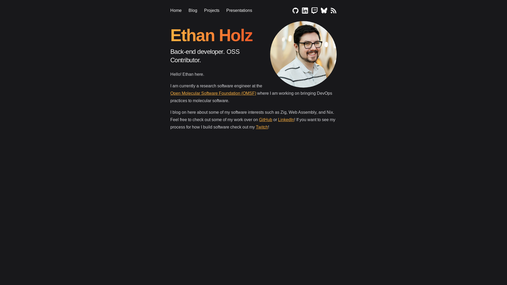 website screenshot of https://zine-ethanholz.pages.dev/