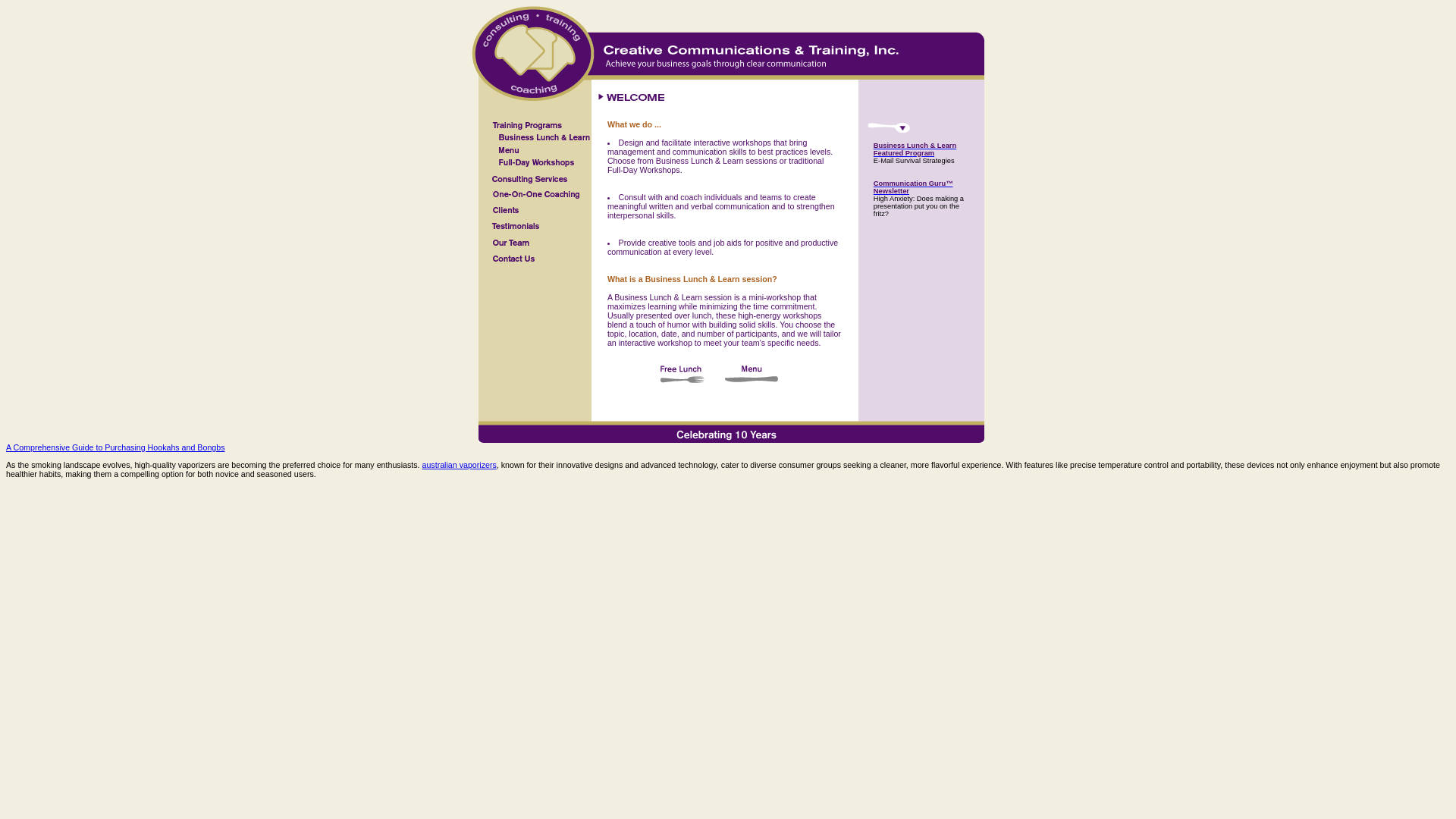 website screenshot of https://businesslunchandlearn.pages.dev/