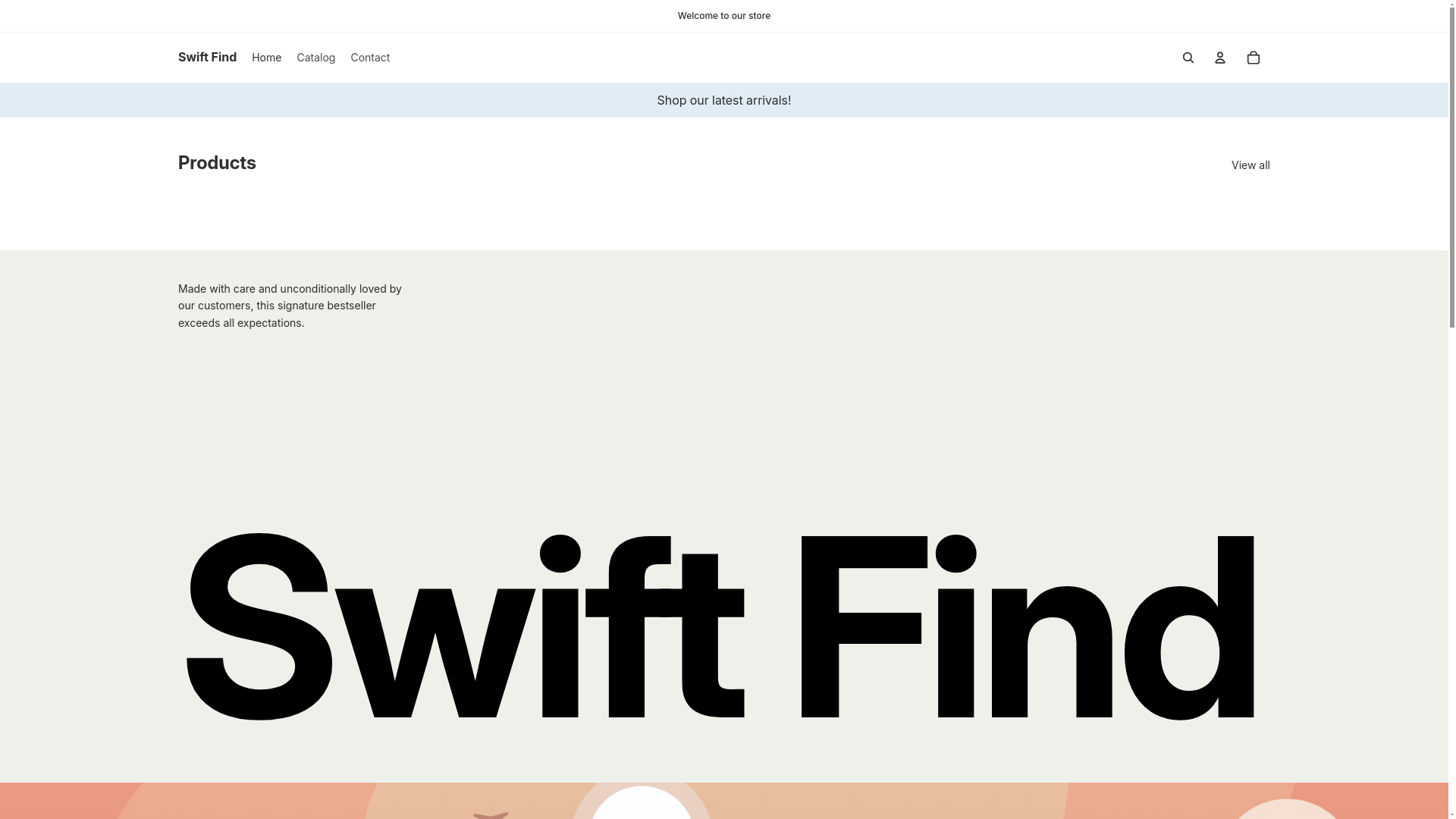 website screenshot of https://swiftfind.org/