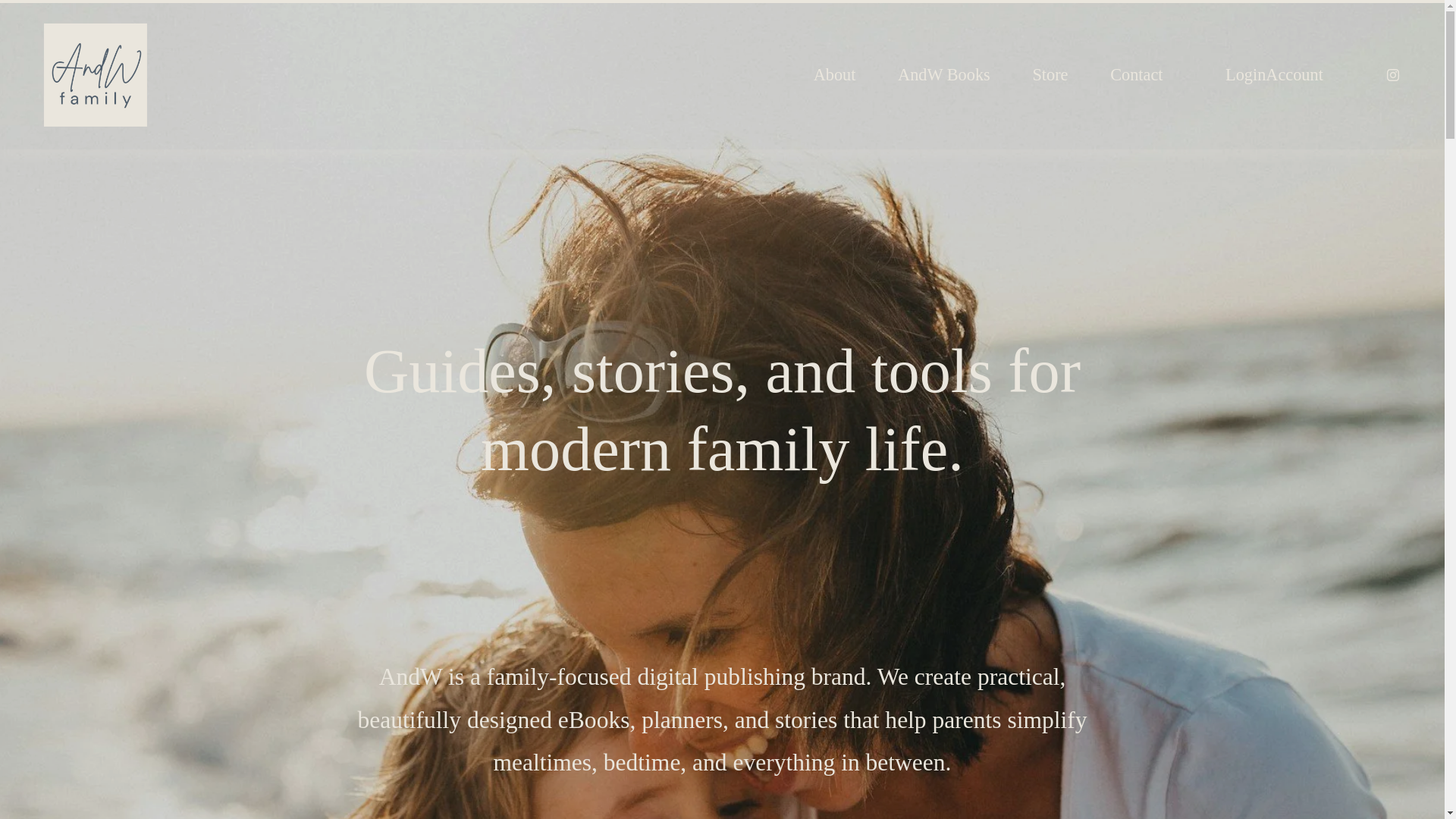 website screenshot of https://andwfamily.com/