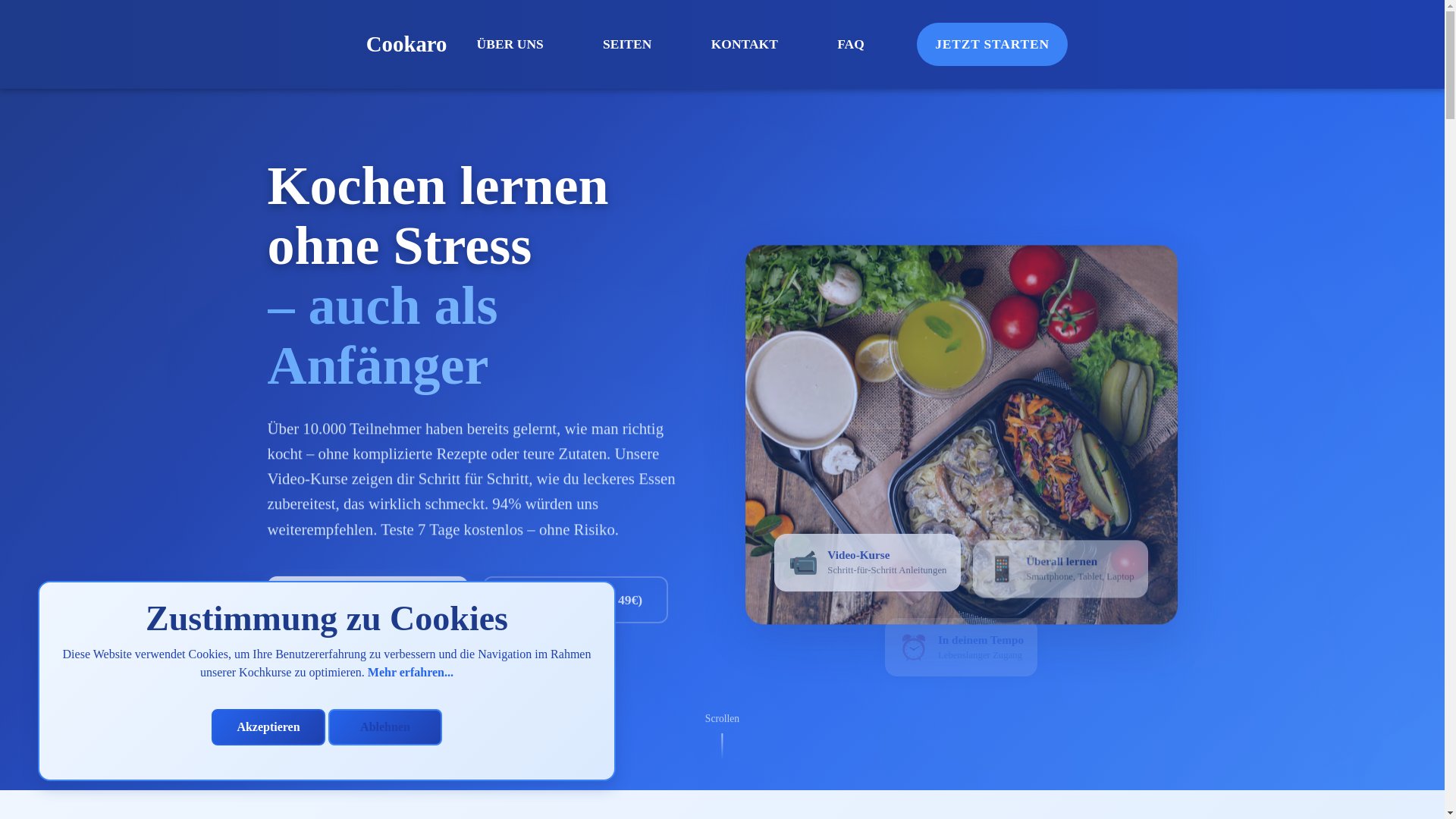 website screenshot of https://cookaro.ink/