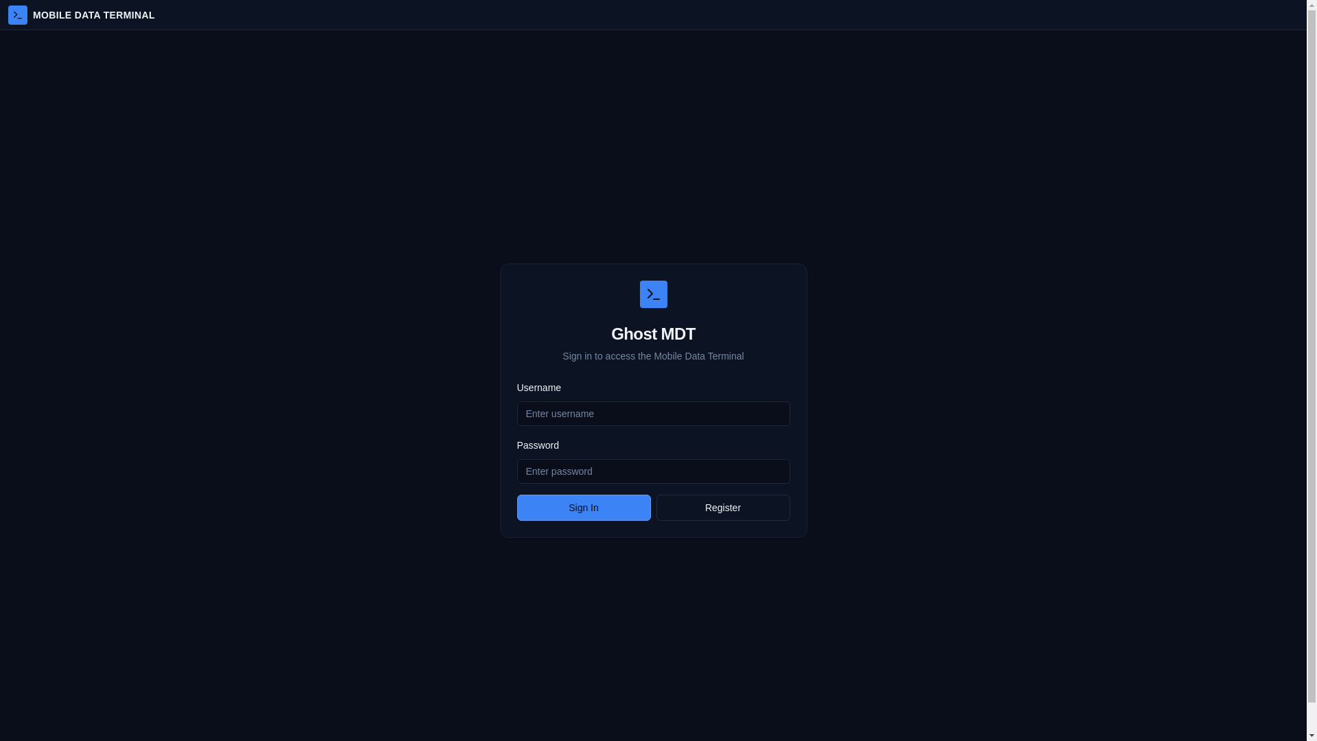 website screenshot of https://ghost-mdt.com/