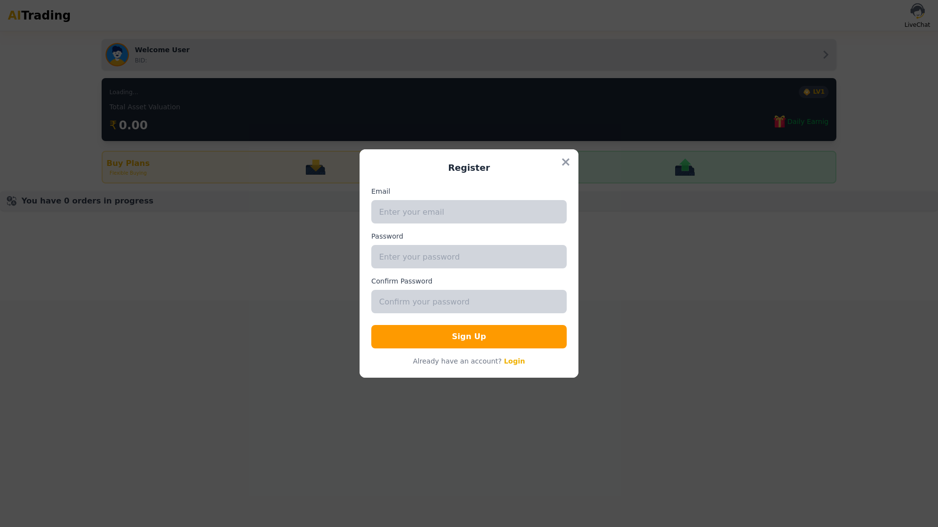 website screenshot of https://aiquotex.online/