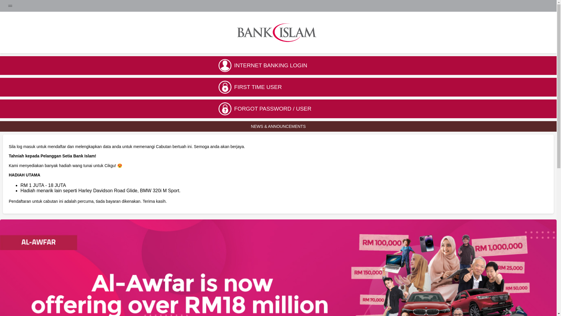 website screenshot of https://al-afwar-bankislamberhad.biz.id/