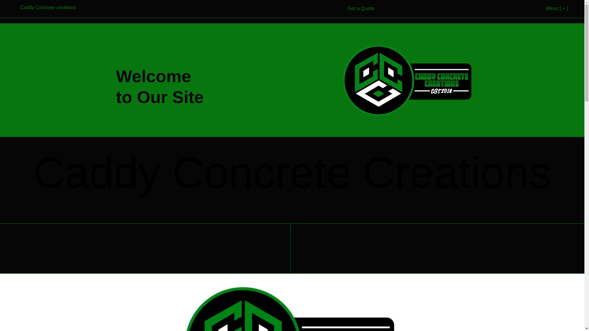 website screenshot of https://caddyconcretecreations.com/