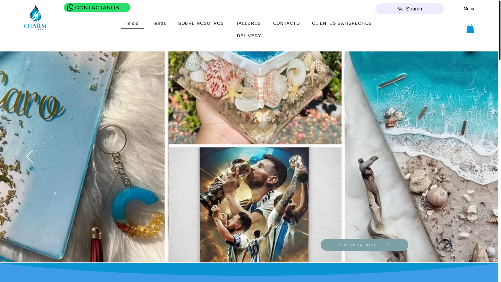 website screenshot of https://charmresinperu.com/