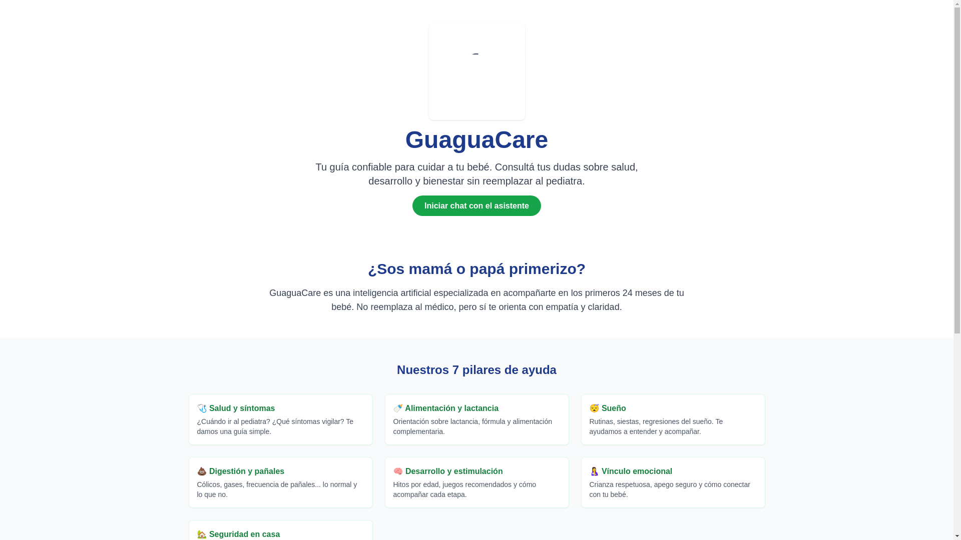 website screenshot of https://guaguacare.com/