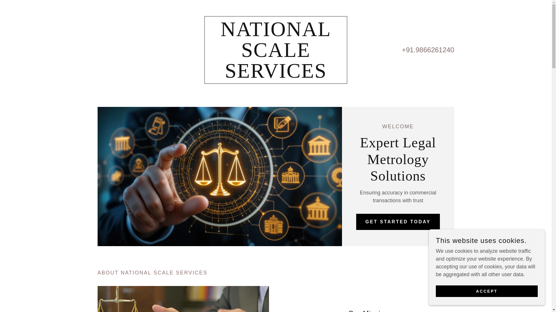 website screenshot of https://nationalscaleservices.com/