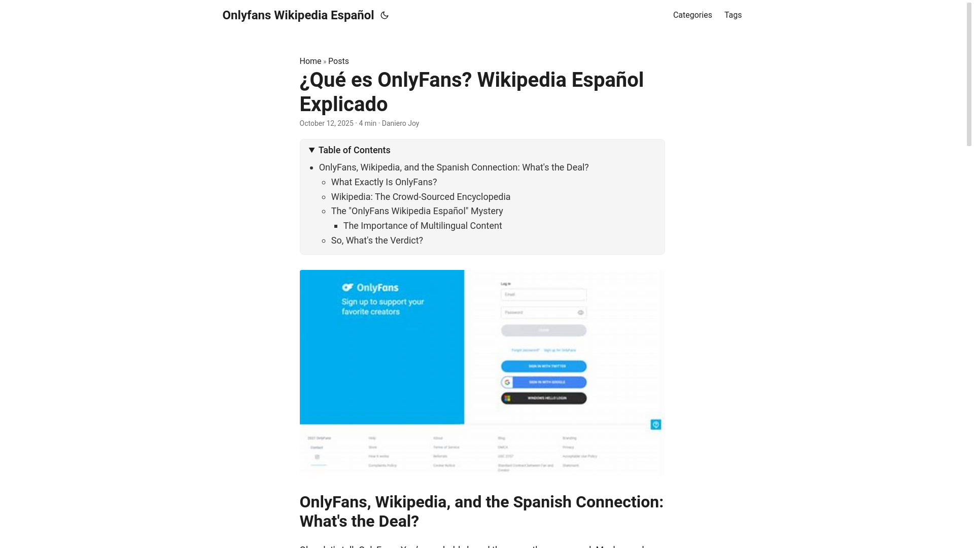 website screenshot of https://onlyfans-wikipedia-espaol.pages.dev/