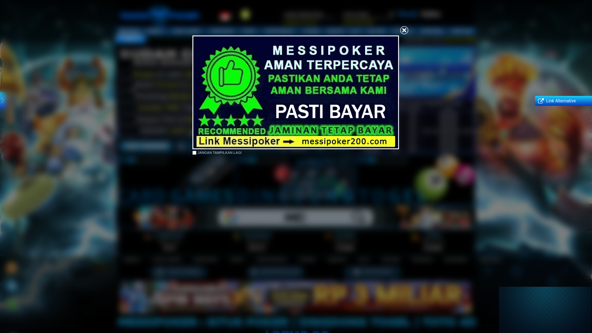 website screenshot of https://temanmessi.com/