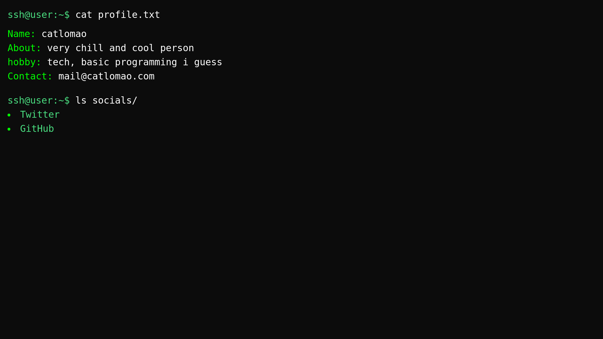 website screenshot of https://wwwcatlomao.pages.dev/