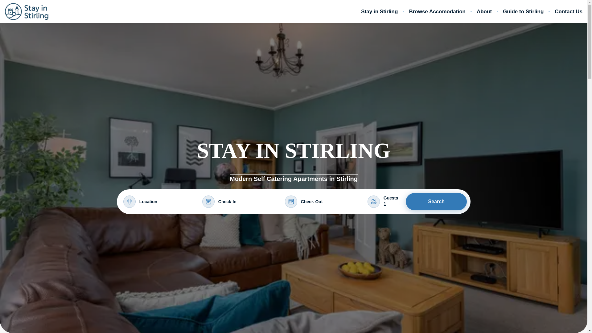 website screenshot of https://stayinstirling.co.uk/