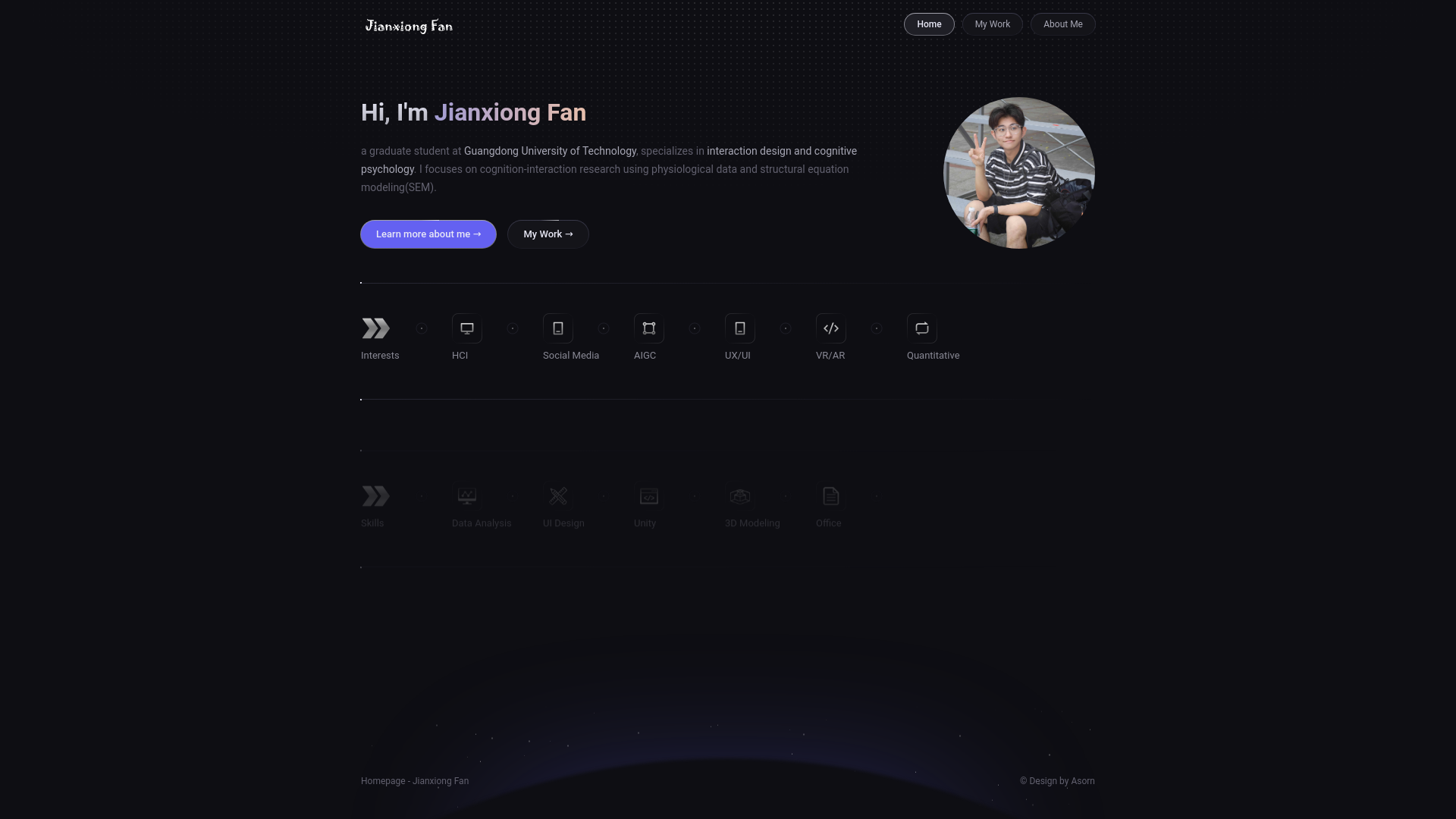 website screenshot of https://jianxiongfan.cn/