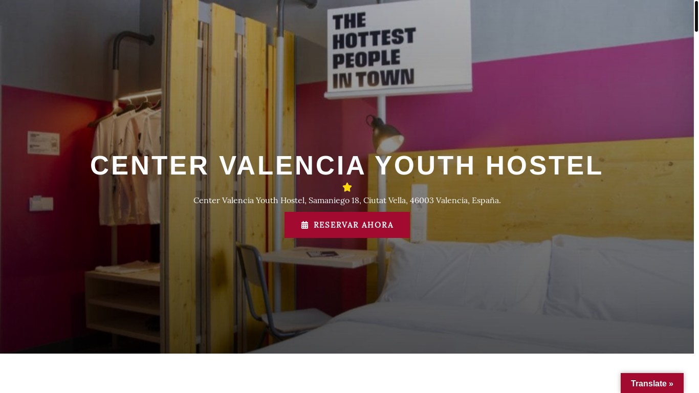 website screenshot of https://centervalenciayouthhostel.top/