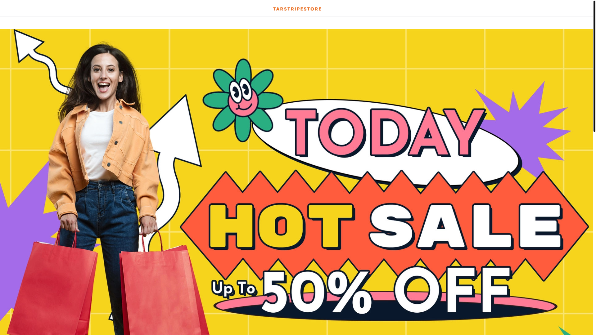 website screenshot of https://tarstripestore.com/