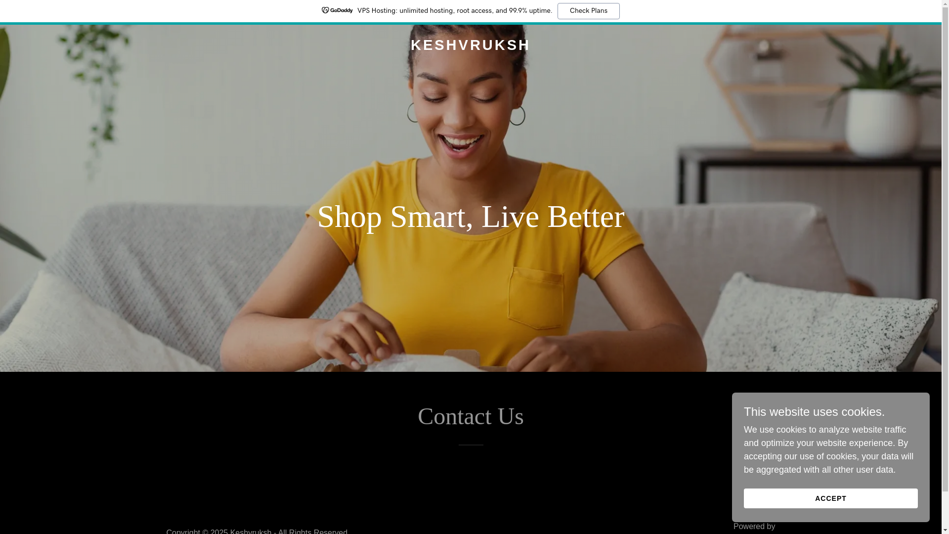 website screenshot of https://keshvruksh.shop/