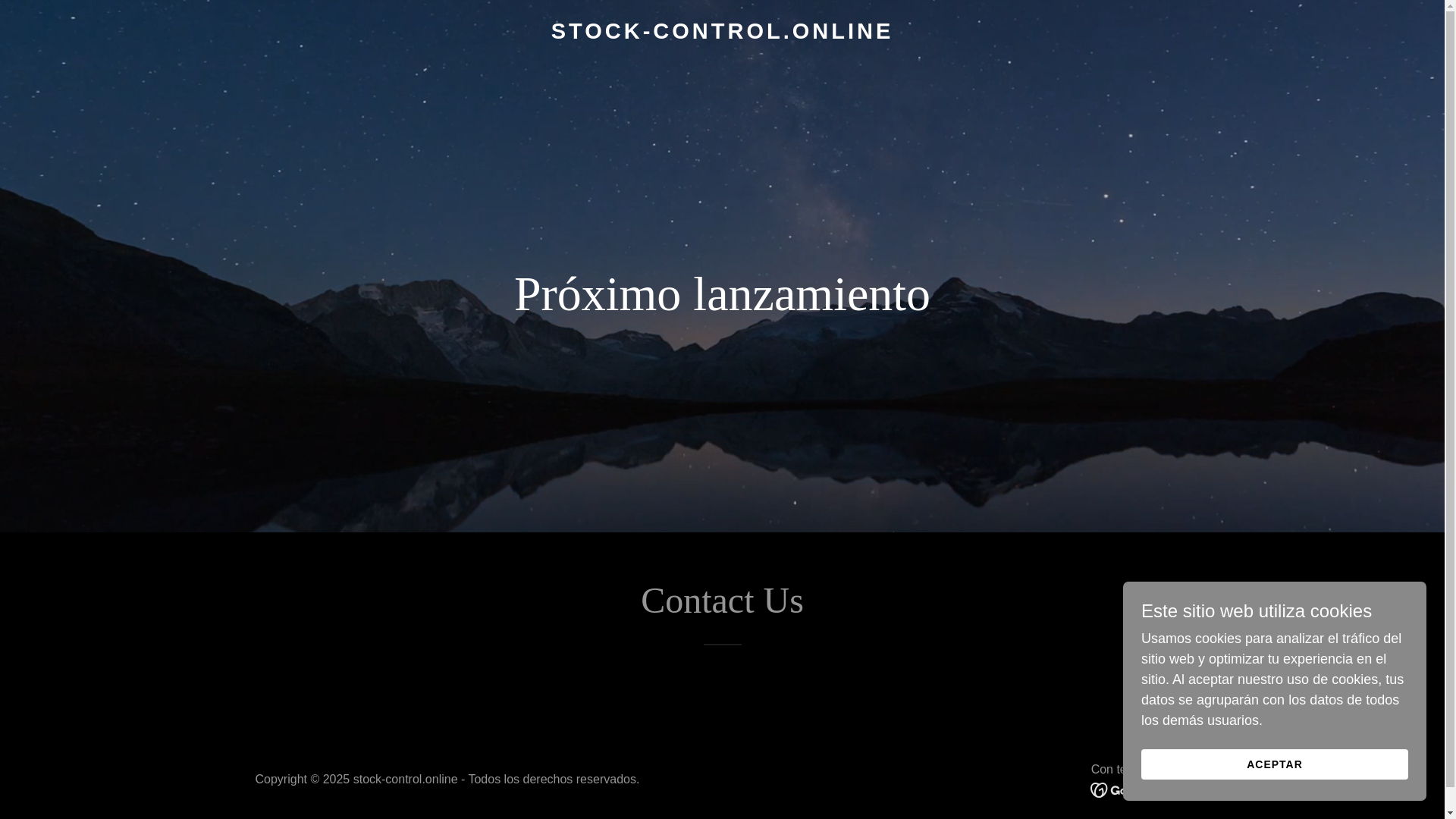website screenshot of https://stock-control.online/