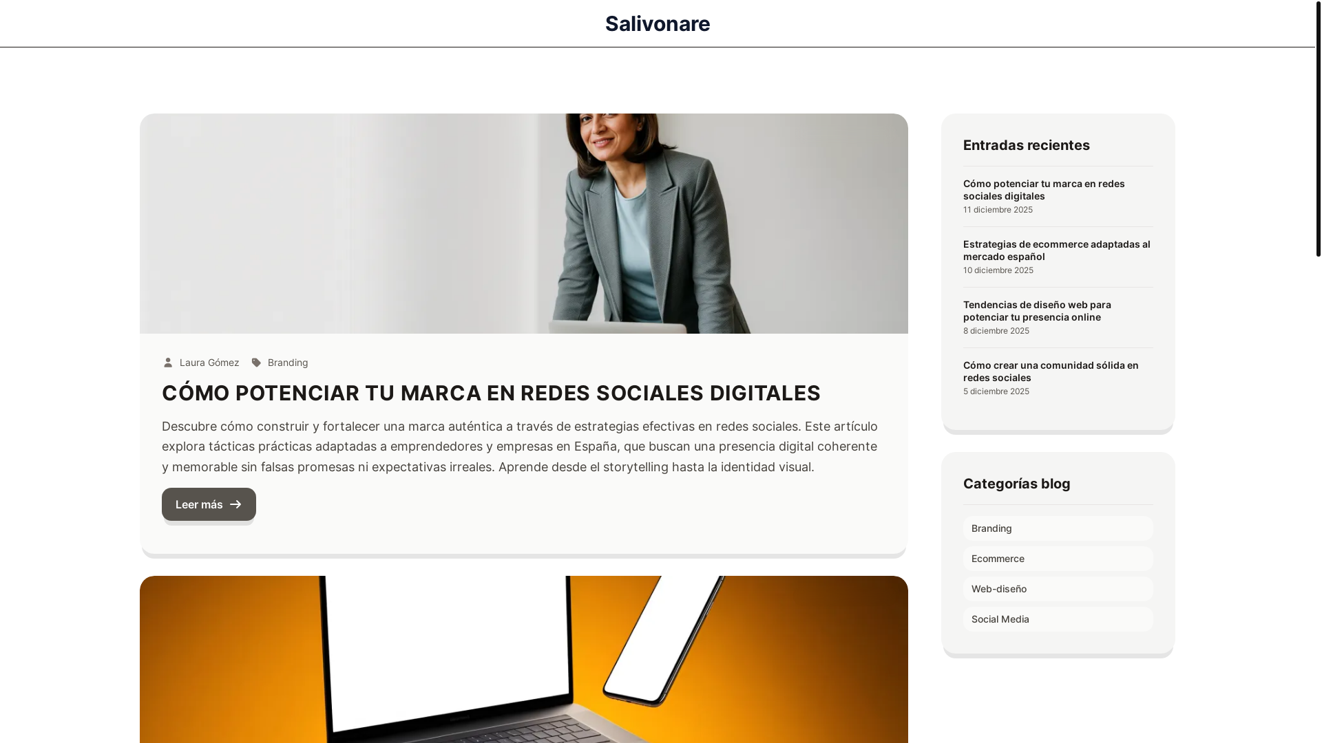 website screenshot of https://salivonare.com/