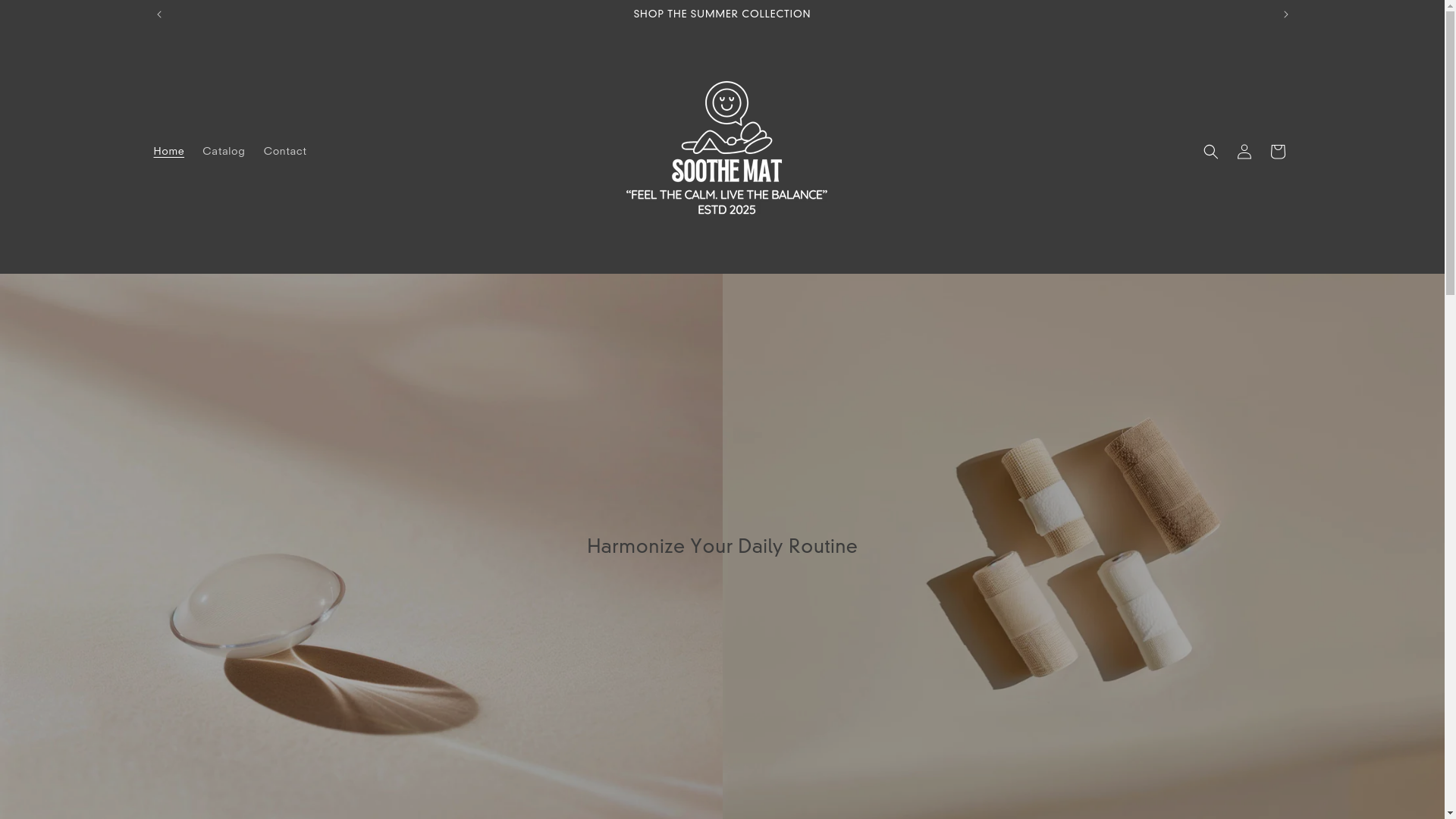 website screenshot of https://thesoothemat.com/