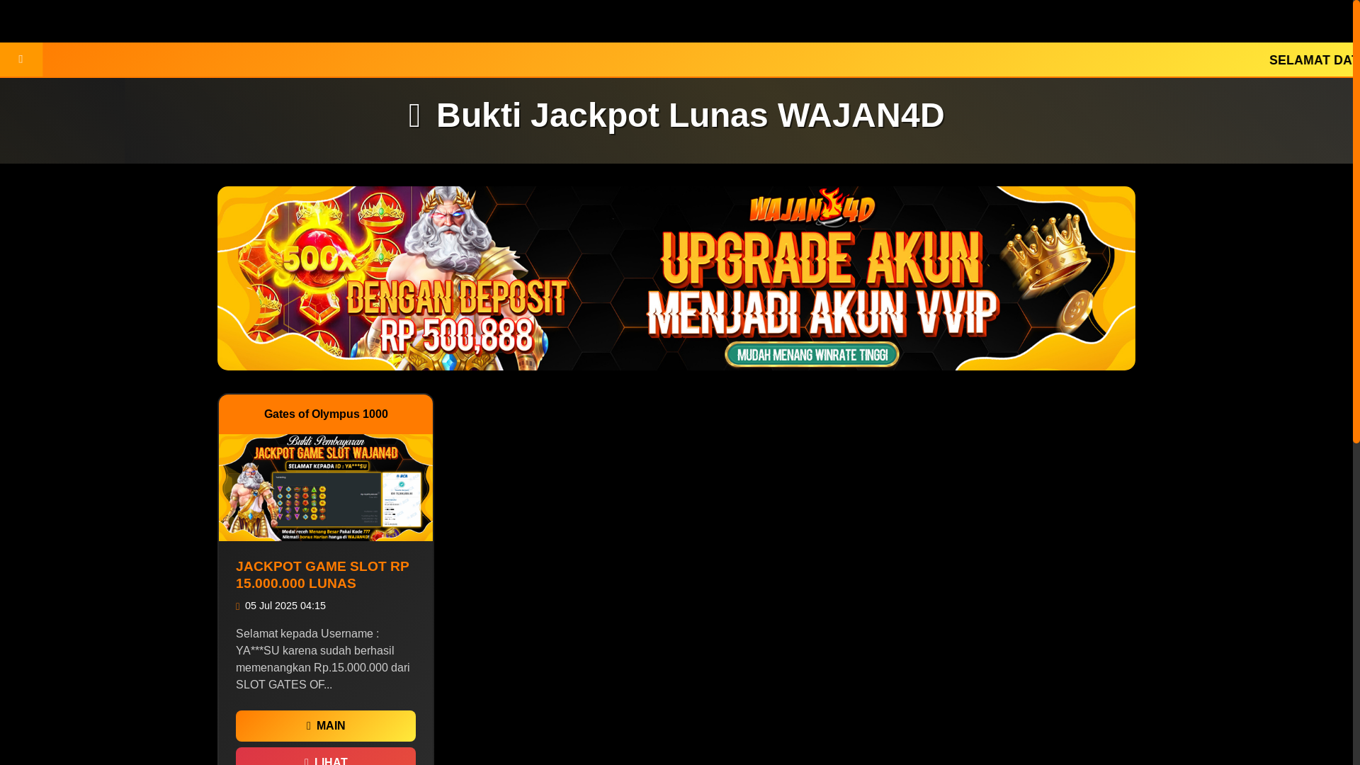 website screenshot of https://testimoniwajan4d.com/