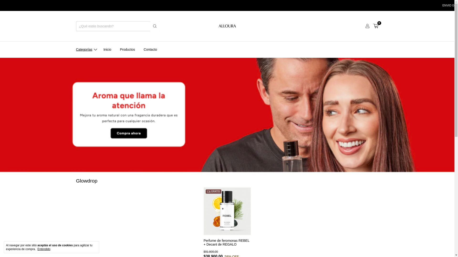 website screenshot of https://allourafragancias.com/