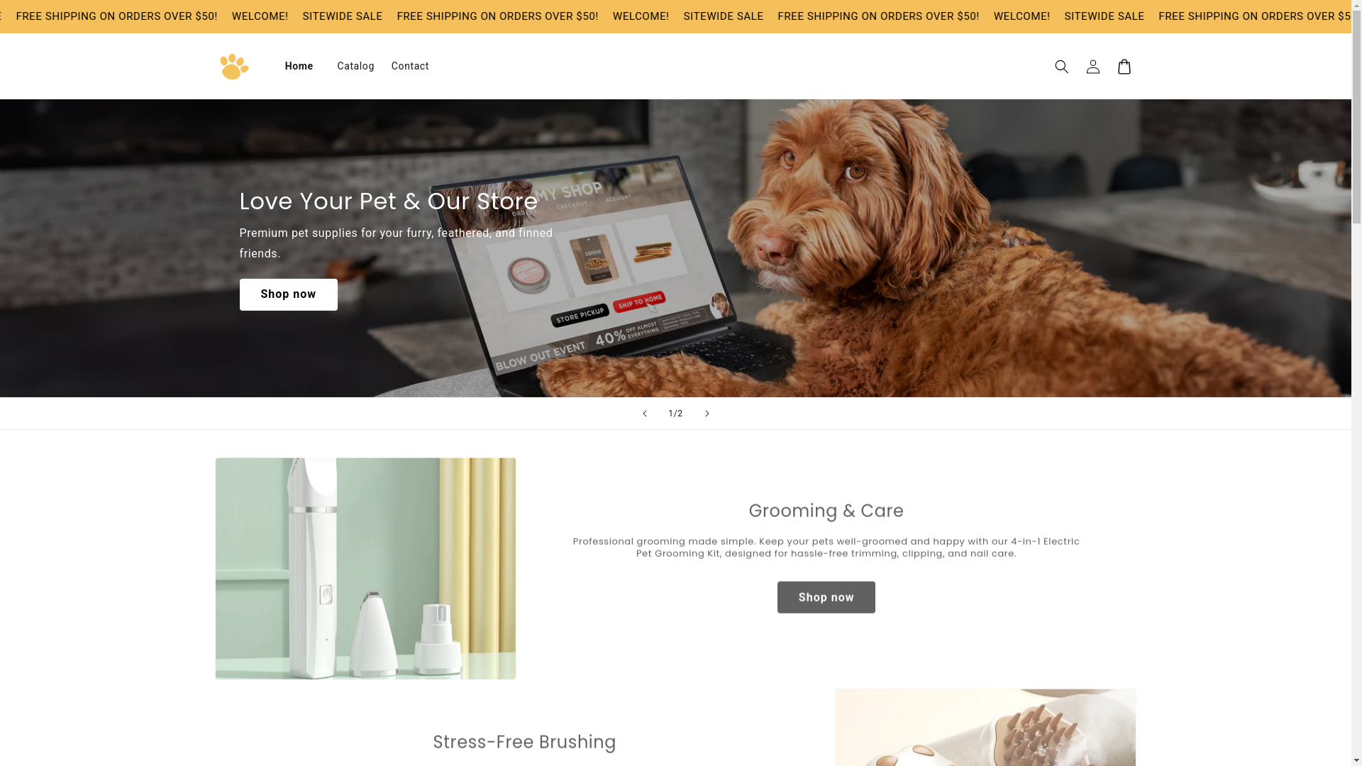 website screenshot of https://pawprintsandme.com/