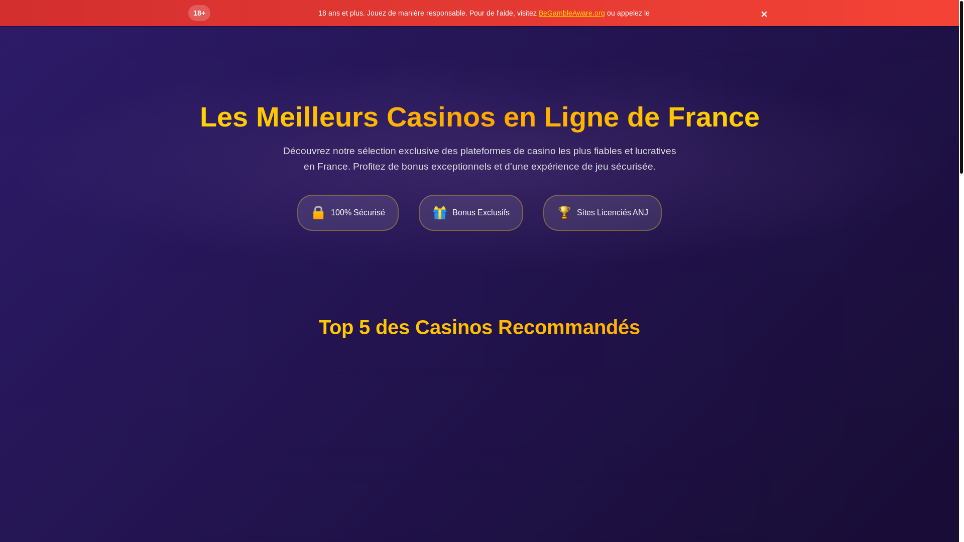 website screenshot of https://bestfrcasinolist.com/