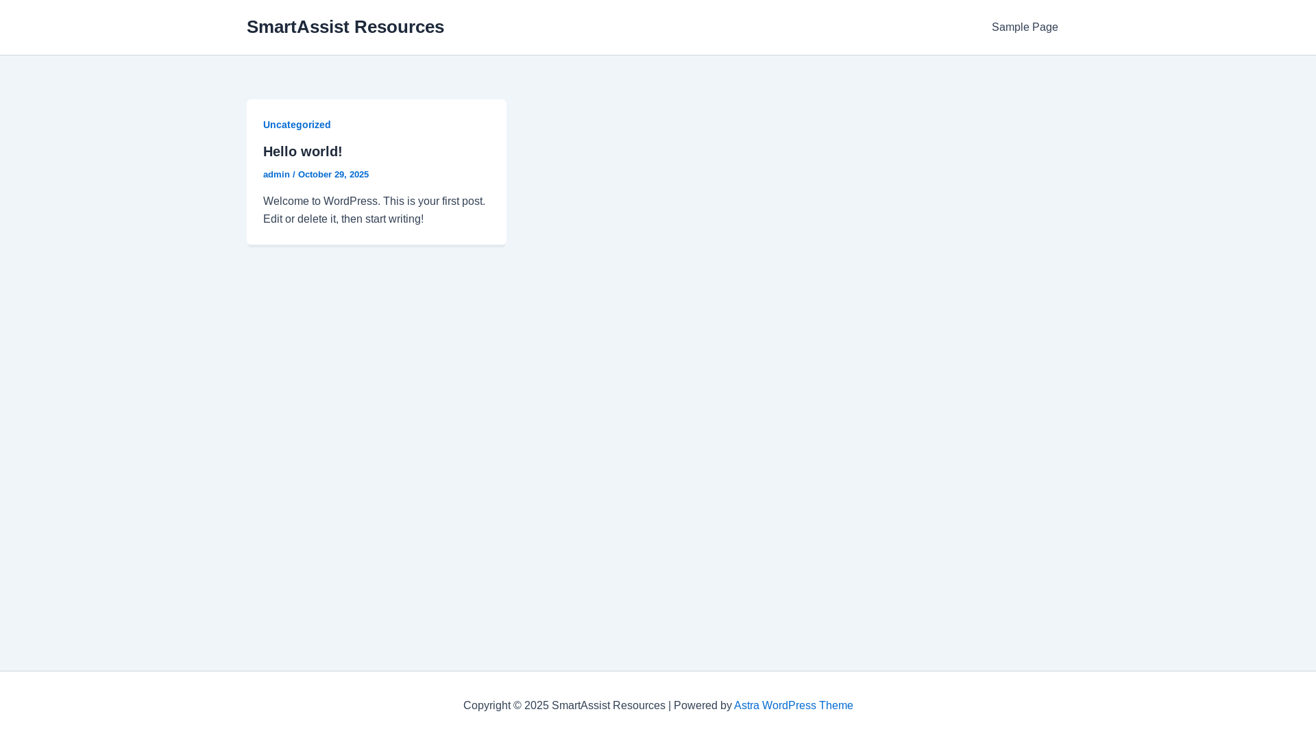 website screenshot of https://smartassistresources.com/